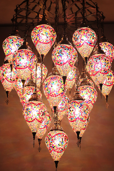 25in1 Bullet Glass Mosaic Laser Chandelier